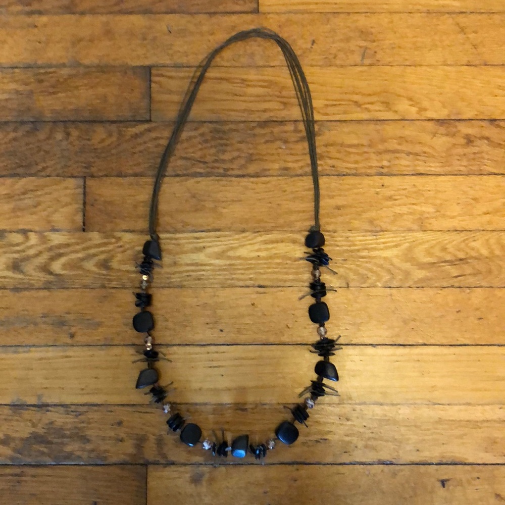 Brown funky necklace